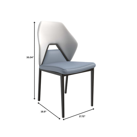 Eclat Collection Modern Upholstered Leather Dining Chair Set of 2