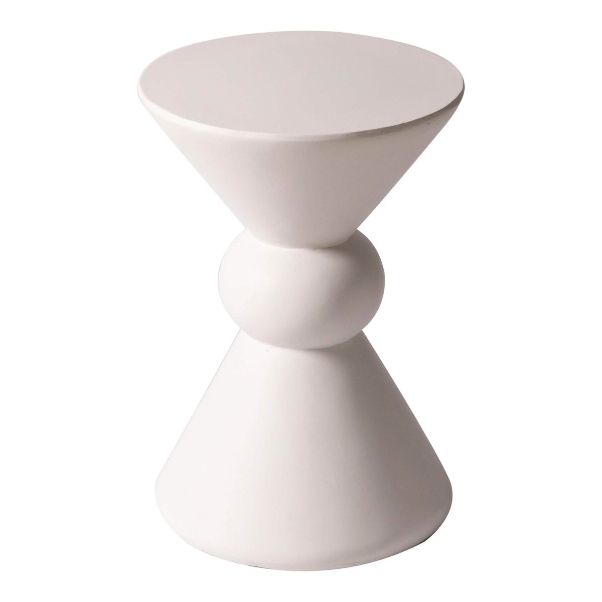 Echo Side Table with Weather - Resistant Fibersone Top Round Accent Table