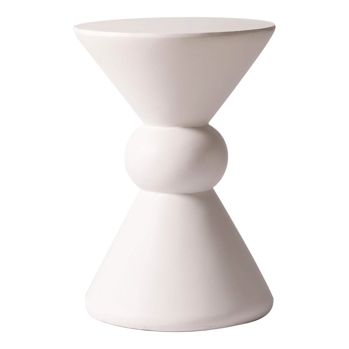 Echo Side Table with Weather - Resistant Fibersone Top Round Accent Table