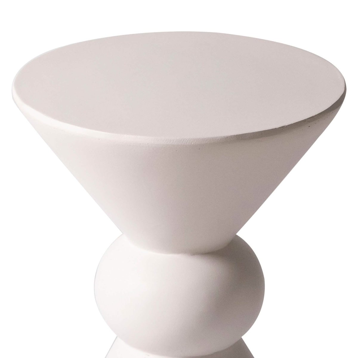 Echo Side Table with Weather - Resistant Fibersone Top Round Accent Table