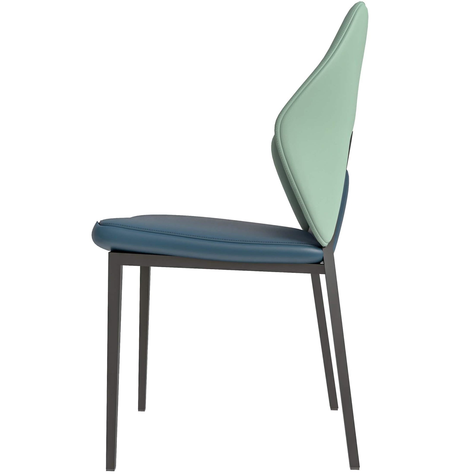 Eclat Collection Modern Upholstered Leather Dining Chair Set of 2