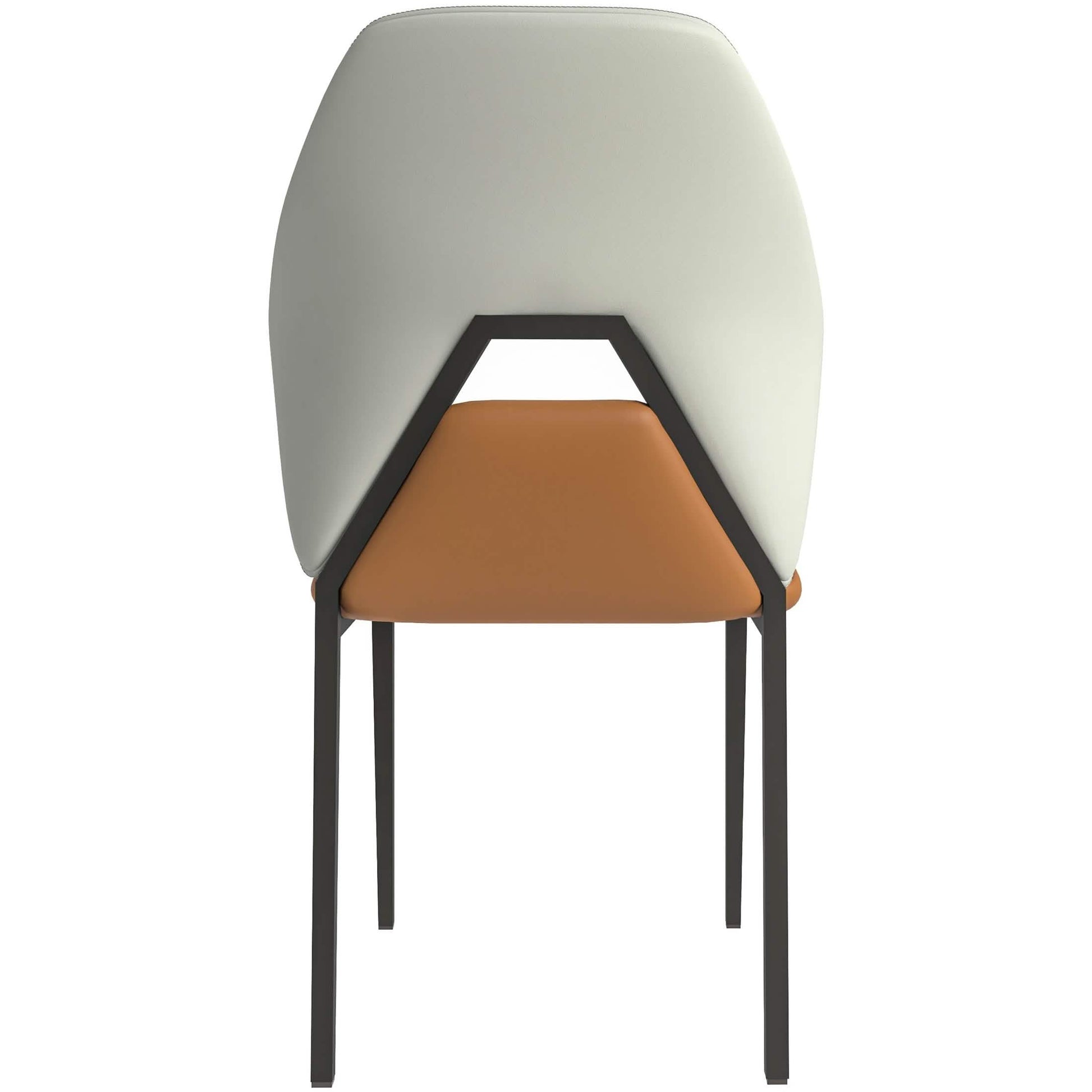 Eclat Collection Modern Upholstered Leather Dining Chair Set of 2
