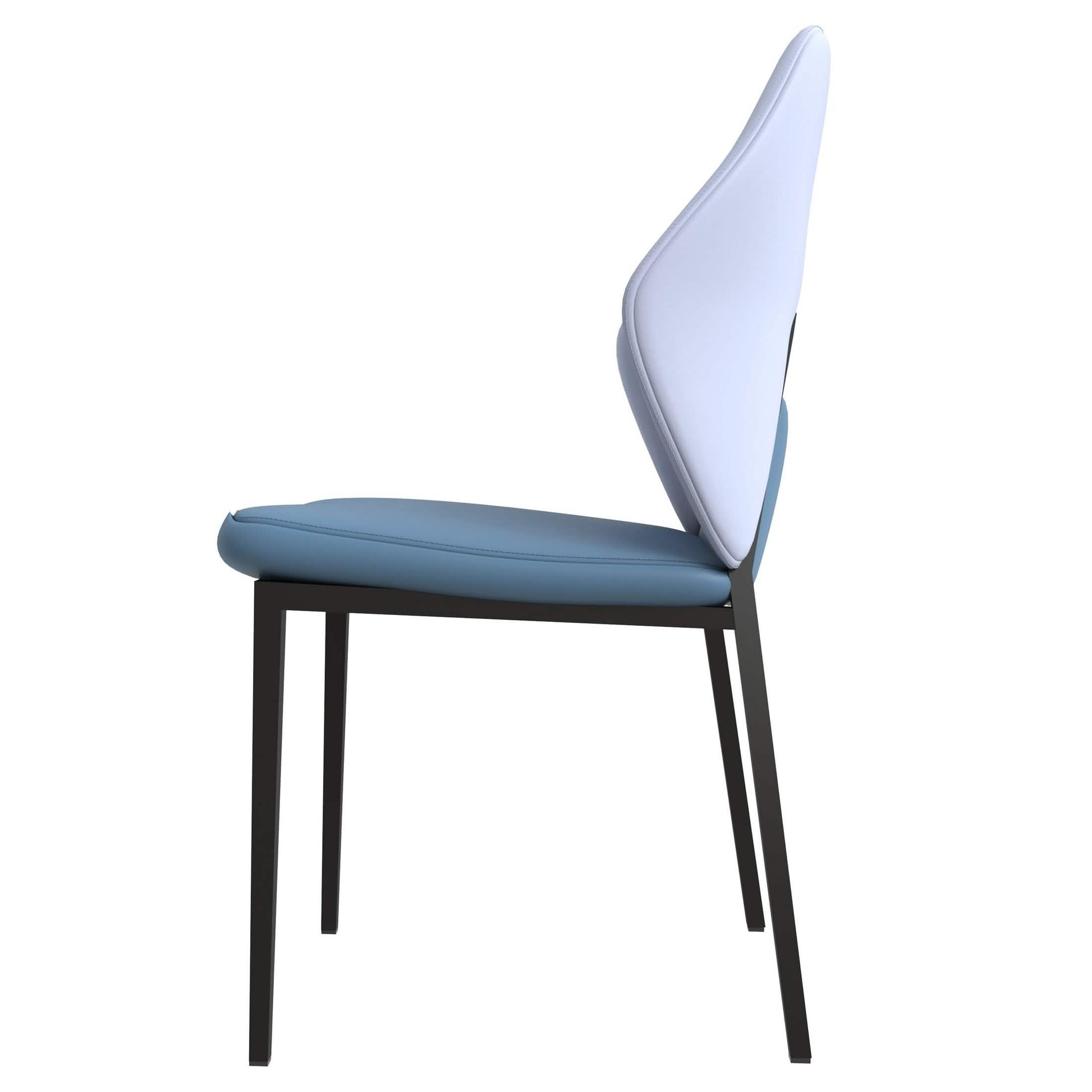 Eclat Collection Modern Upholstered Leather Dining Chair Set of 2
