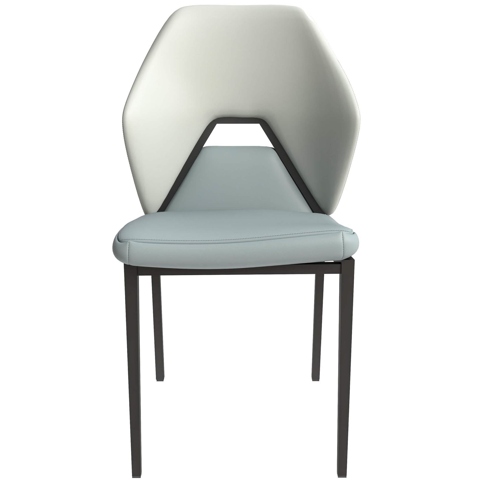 Eclat Collection Modern Upholstered Leather Dining Chair Set of 2