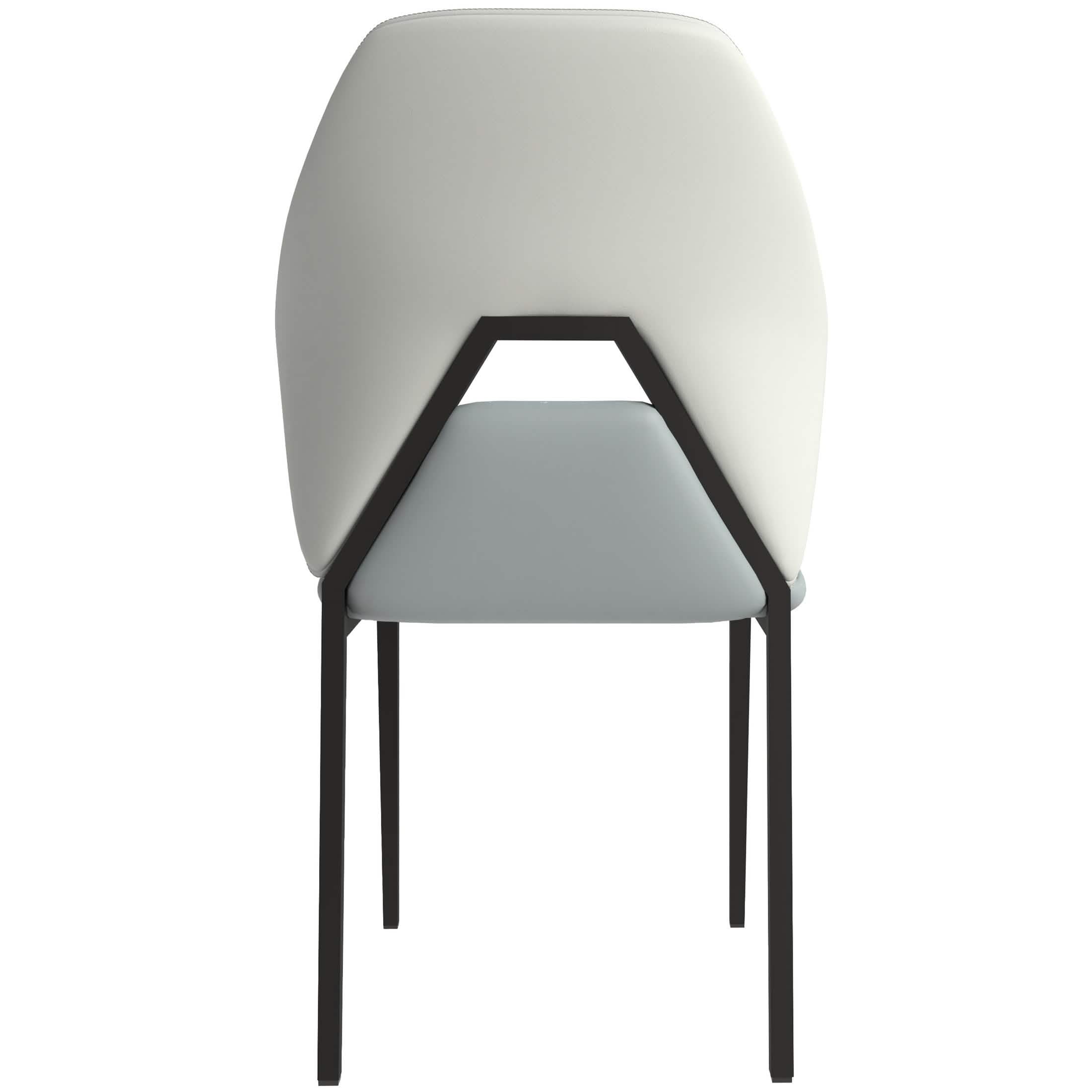 Eclat Collection Modern Upholstered Leather Dining Chair Set of 2