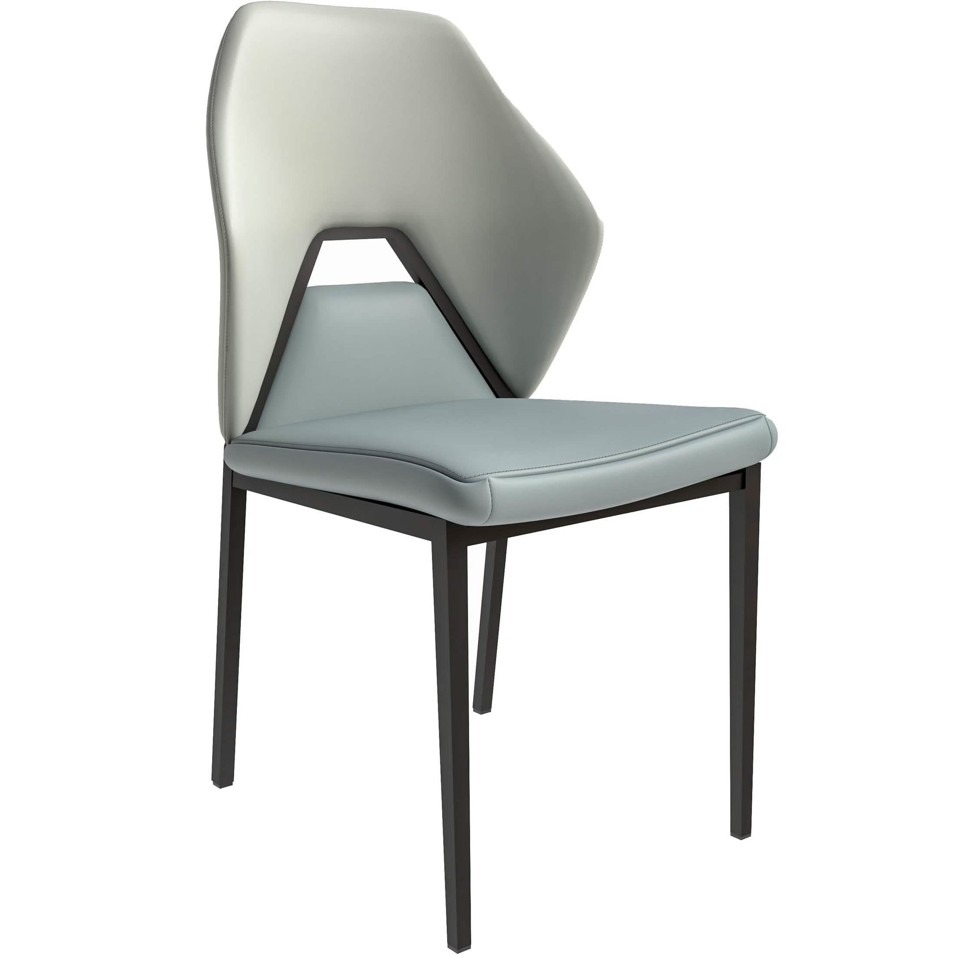 Eclat Collection Modern Upholstered Leather Dining Chair Set of 2