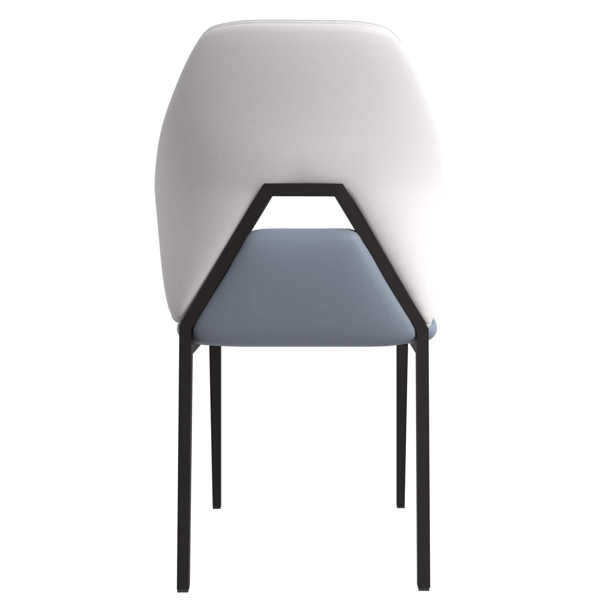 Eclat Collection Modern Upholstered Leather Dining Chair Set of 2