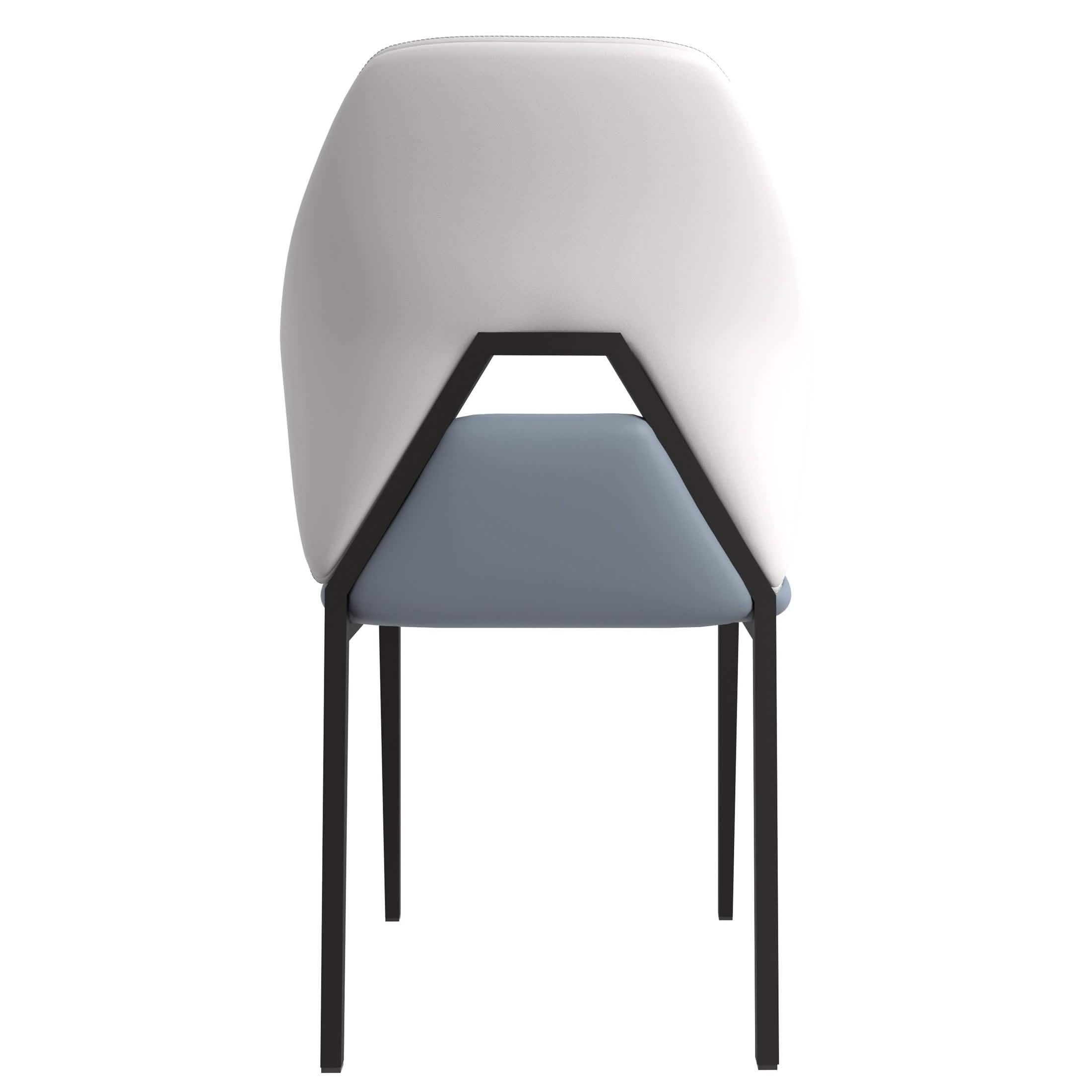 Eclat Collection Modern Upholstered Leather Dining Chair Set of 2