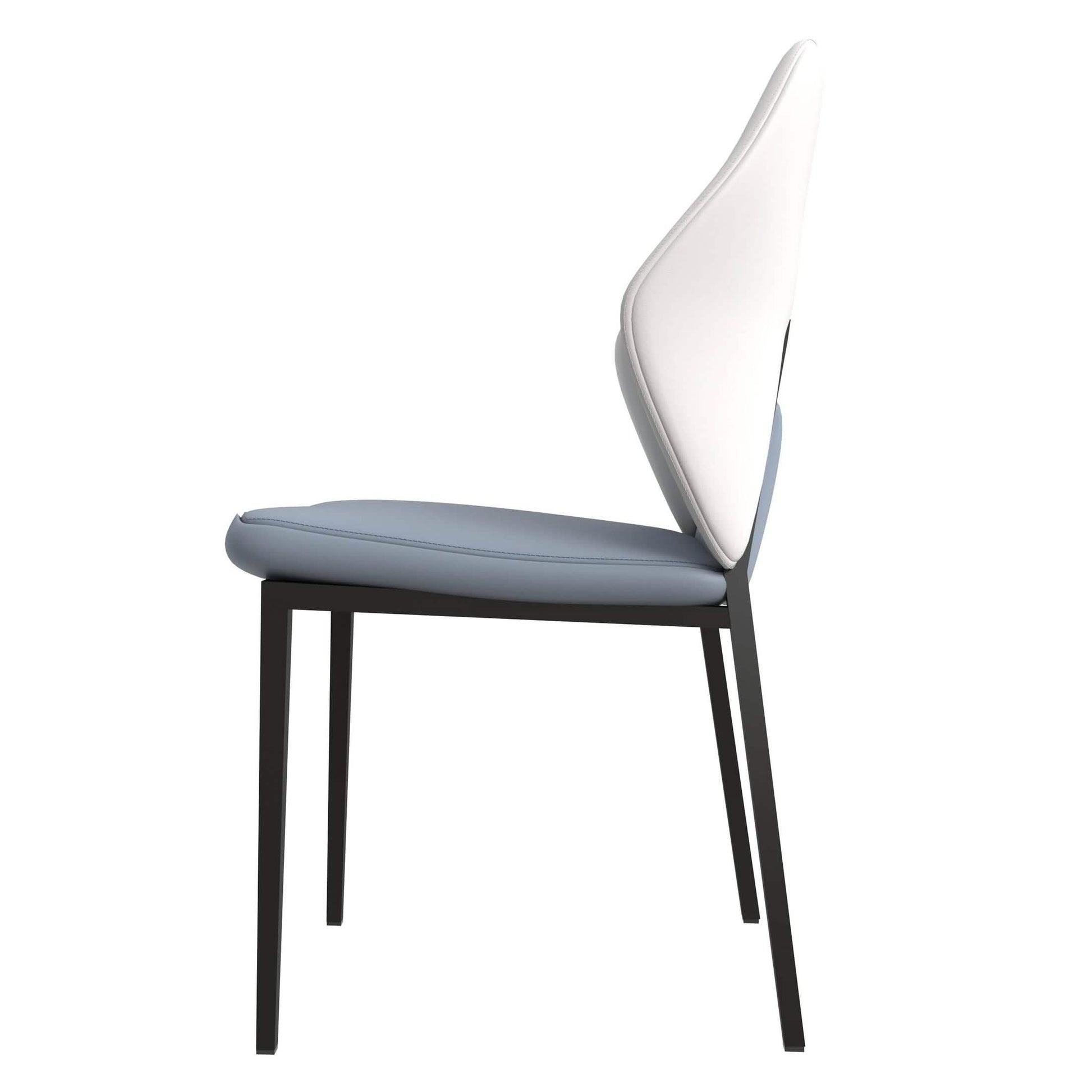 Eclat Collection Modern Upholstered Leather Dining Chair Set of 2