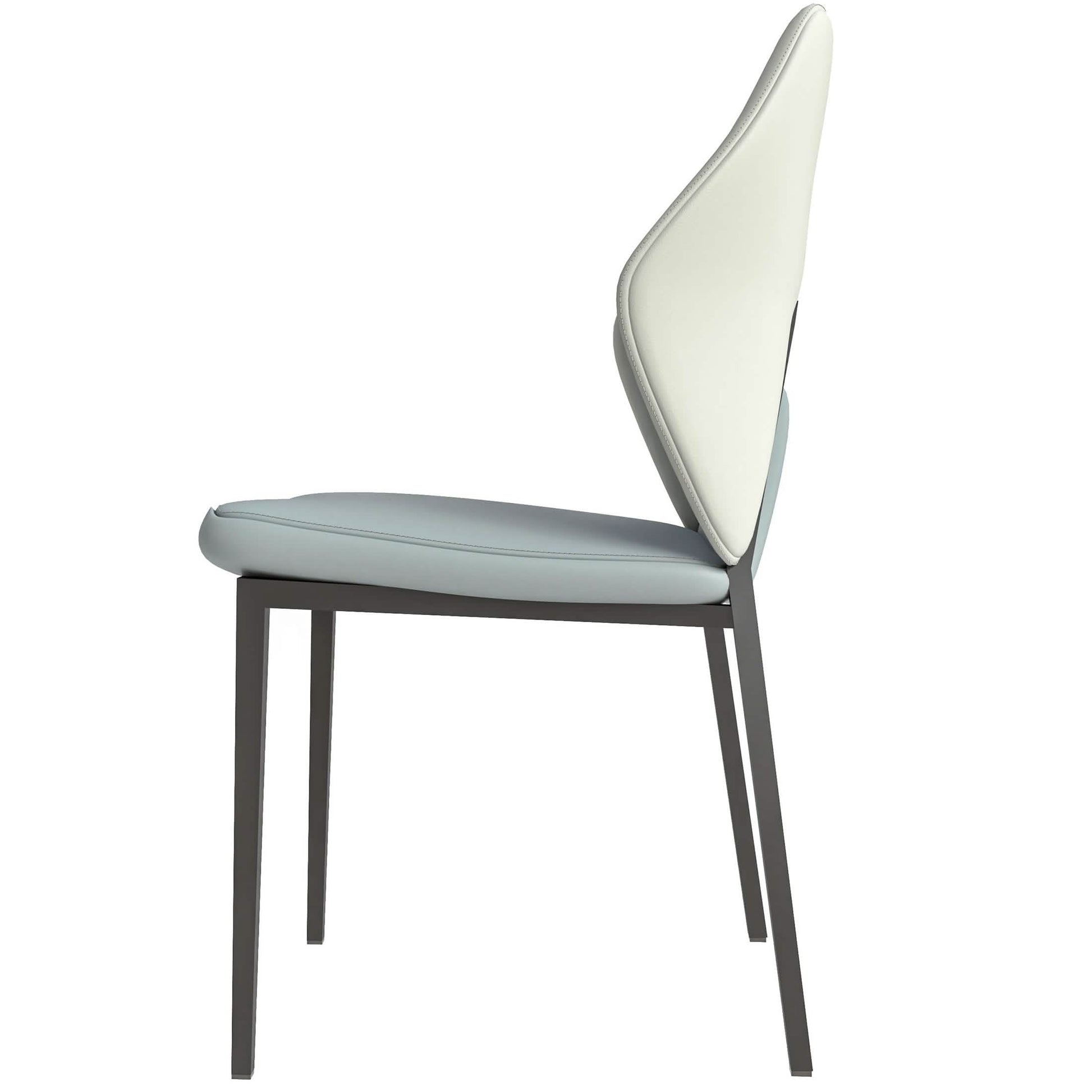 Eclat Collection Modern Upholstered Leather Dining Chair Set of 2