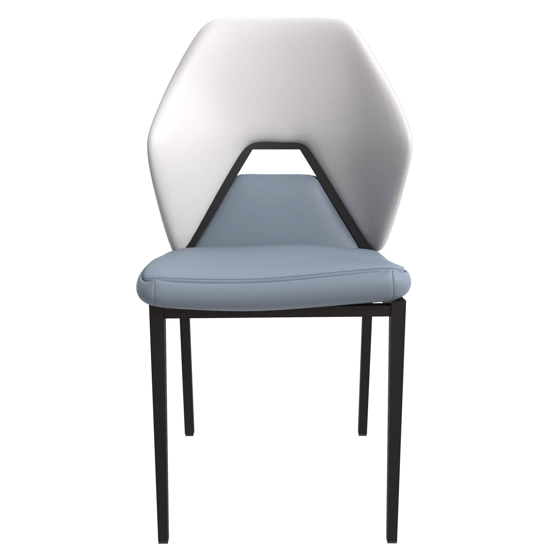 Eclat Collection Modern Upholstered Leather Dining Chair Set of 2