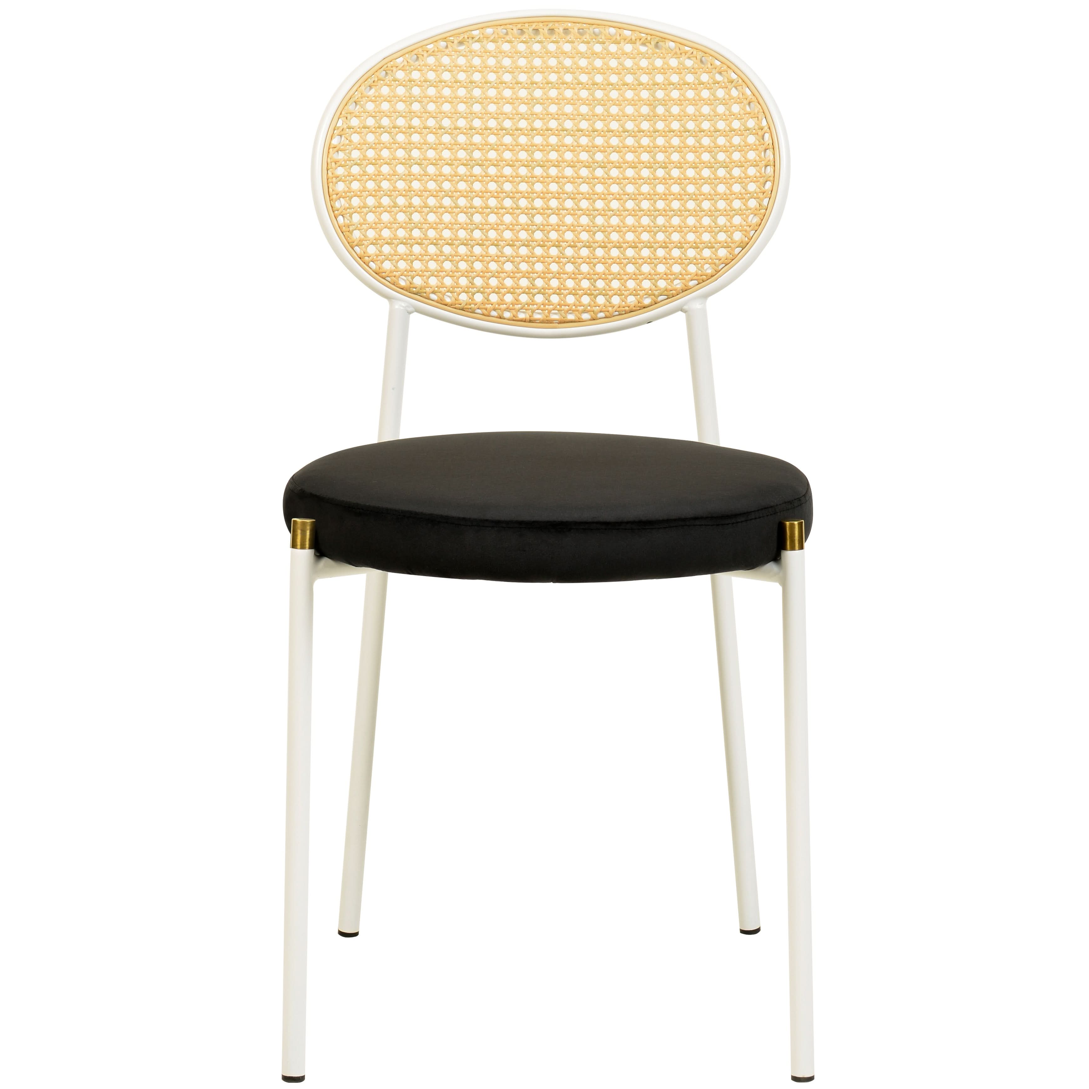 Verve 5-Piece Dining Set with 36" Round Dining Table Black Sintered Stone Top and Black Pedestal with 4 Velvet Dining Chairs in White Steel LegsElevate your dining experience with the Verve 5-Piece Dining Set. The 36" round black sintered stone top and bl