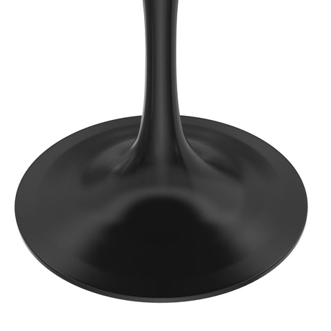 Verve 5-Piece Dining Set with 36" Round Dining Table Black Sintered Stone Top and Black Pedestal with 4 Velvet Dining Chairs in White Steel LegsElevate your dining experience with the Verve 5-Piece Dining Set. The 36" round black sintered stone top and bl