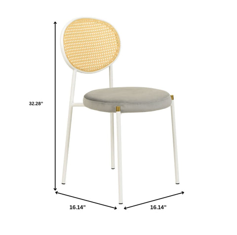 Verve 5-Piece Dining Set with 36" Round Dining Table Black Sintered Stone Top and Black Pedestal with 4 Velvet Dining Chairs in White Steel LegsElevate your dining experience with the Verve 5-Piece Dining Set. The 36" round black sintered stone top and bl