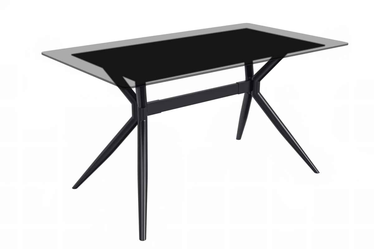 Elega Rectangular Dining Table with Sintered Stone/Glass Rectangular Top and Gold Stainless Steel Base