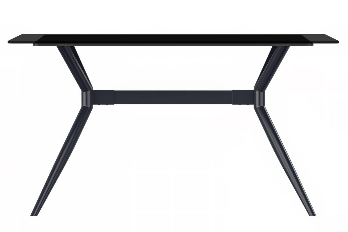 Elega Rectangular Dining Table with Sintered Stone/Glass Rectangular Top and Gold Stainless Steel Base