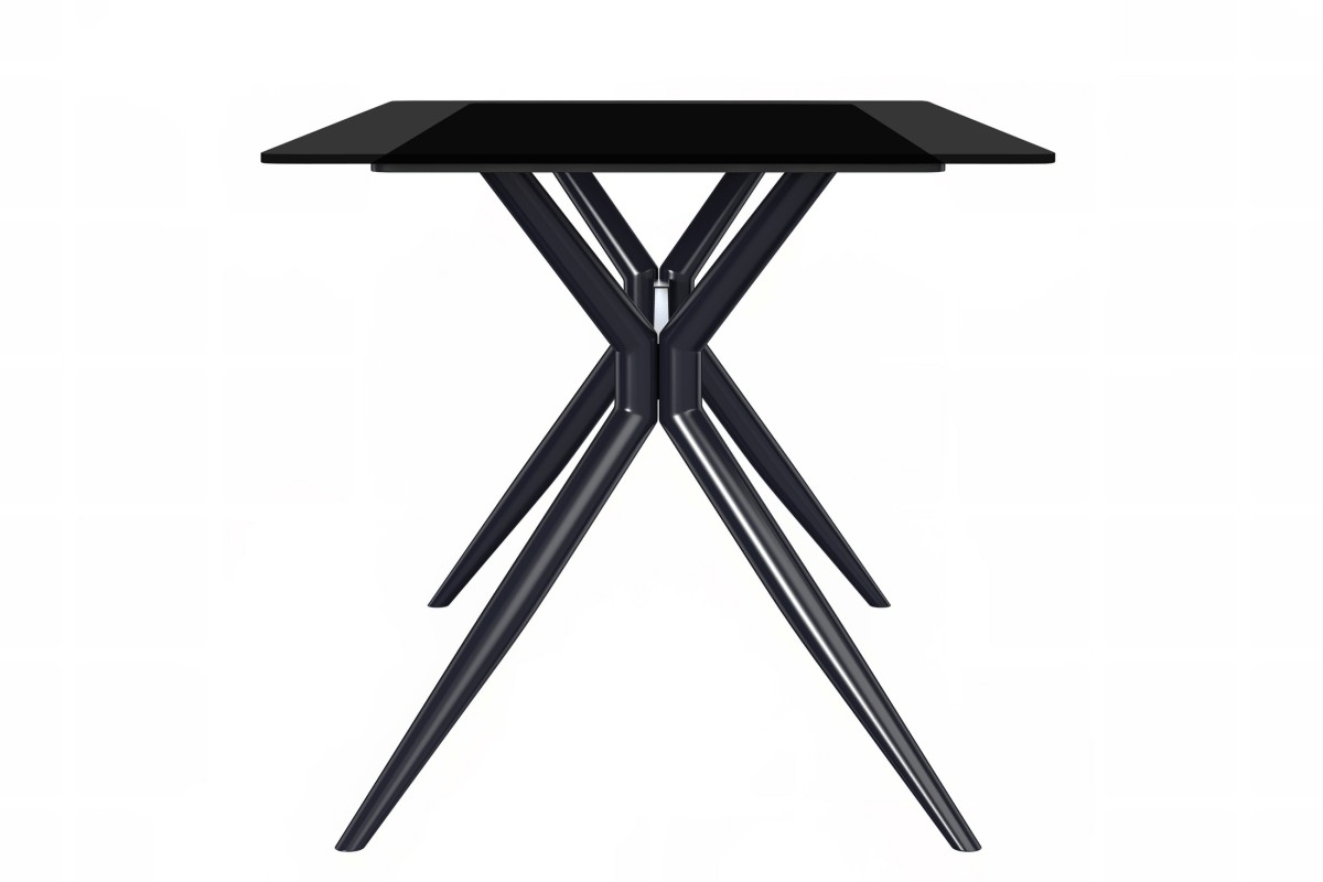 Elega Rectangular Dining Table with Sintered Stone/Glass Rectangular Top and Gold Stainless Steel Base