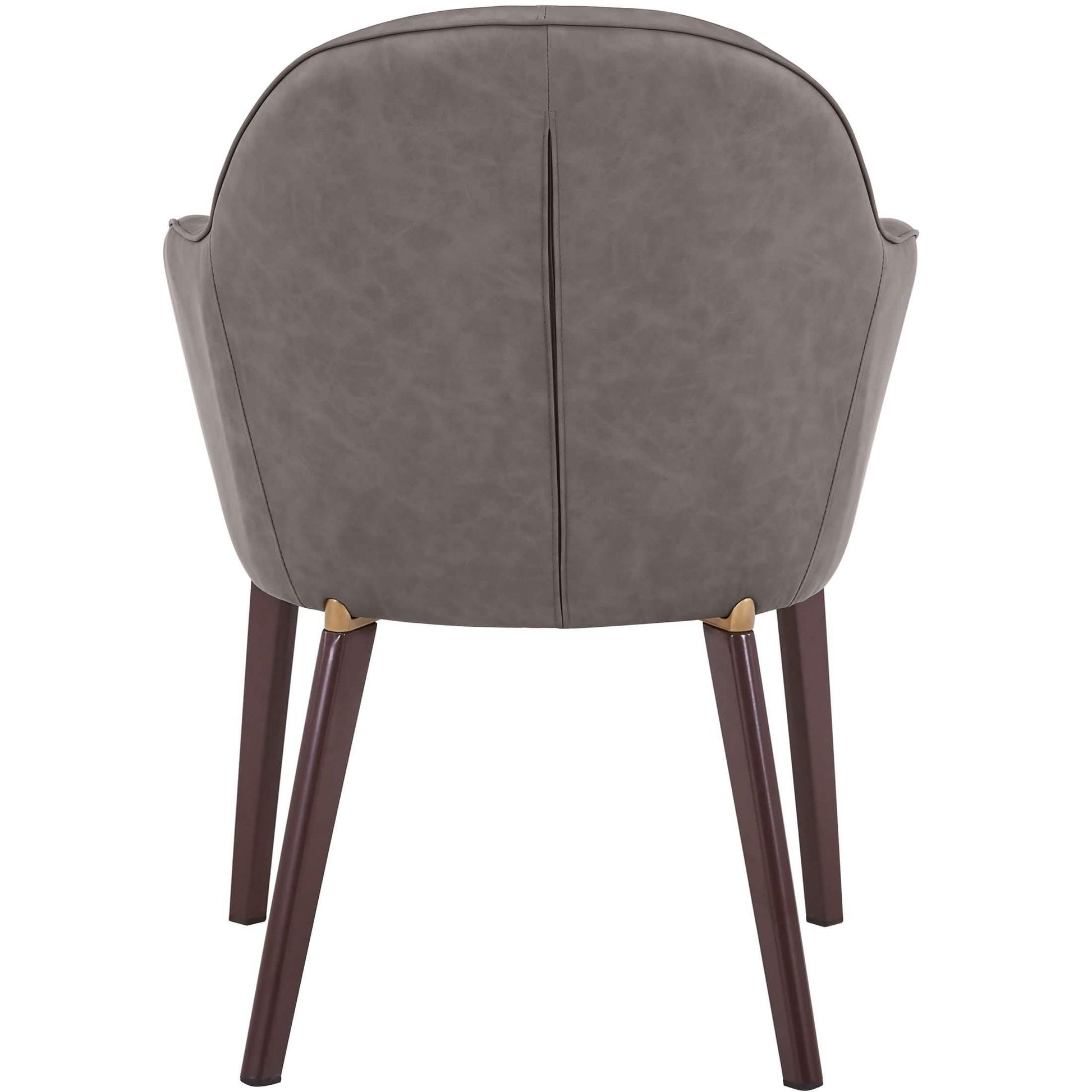 Elias Dining Chair Upholstered in Leather/Velvet and Powder Coated Legs