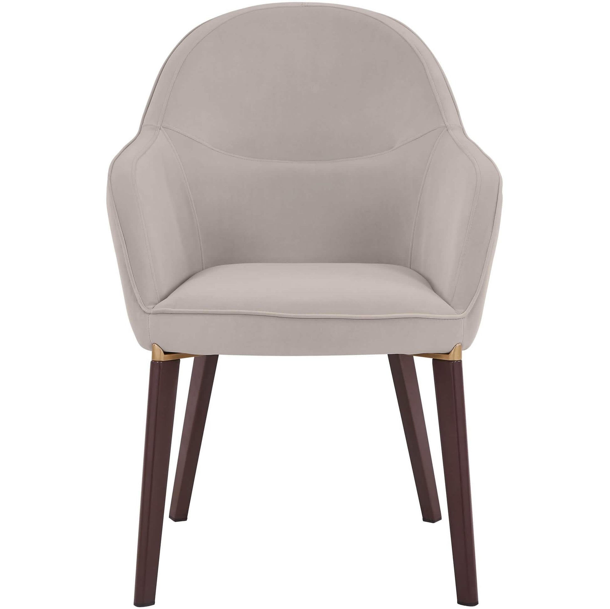 Elias Dining Chair Upholstered in Leather/Velvet and Powder Coated Legs