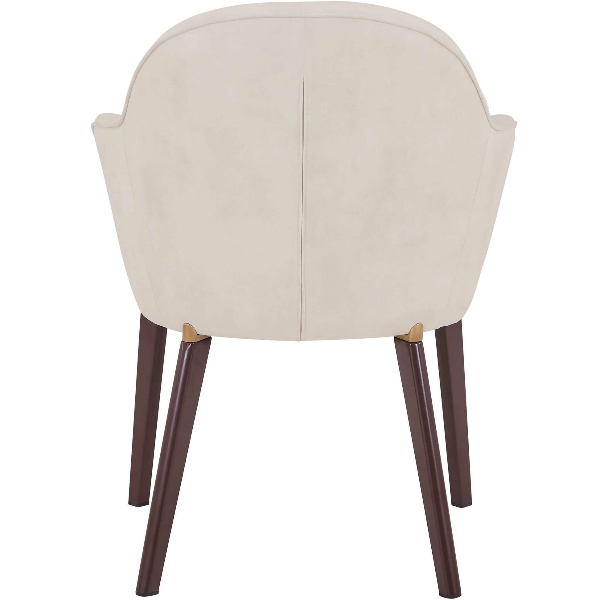 Elias Dining Chair Upholstered in Leather/Velvet and Powder Coated Legs