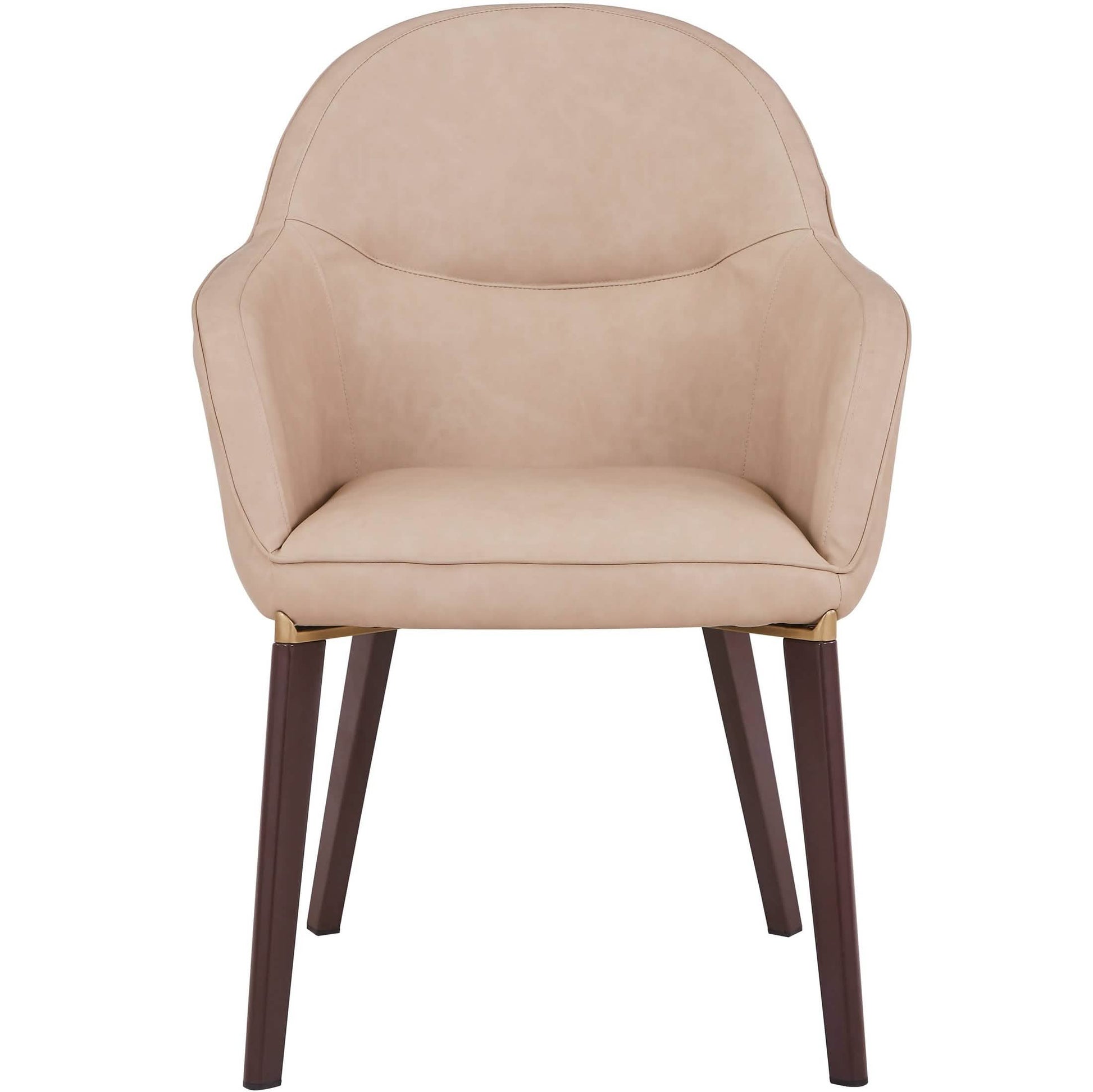 Elias Dining Chair Upholstered in Leather/Velvet and Powder Coated Legs