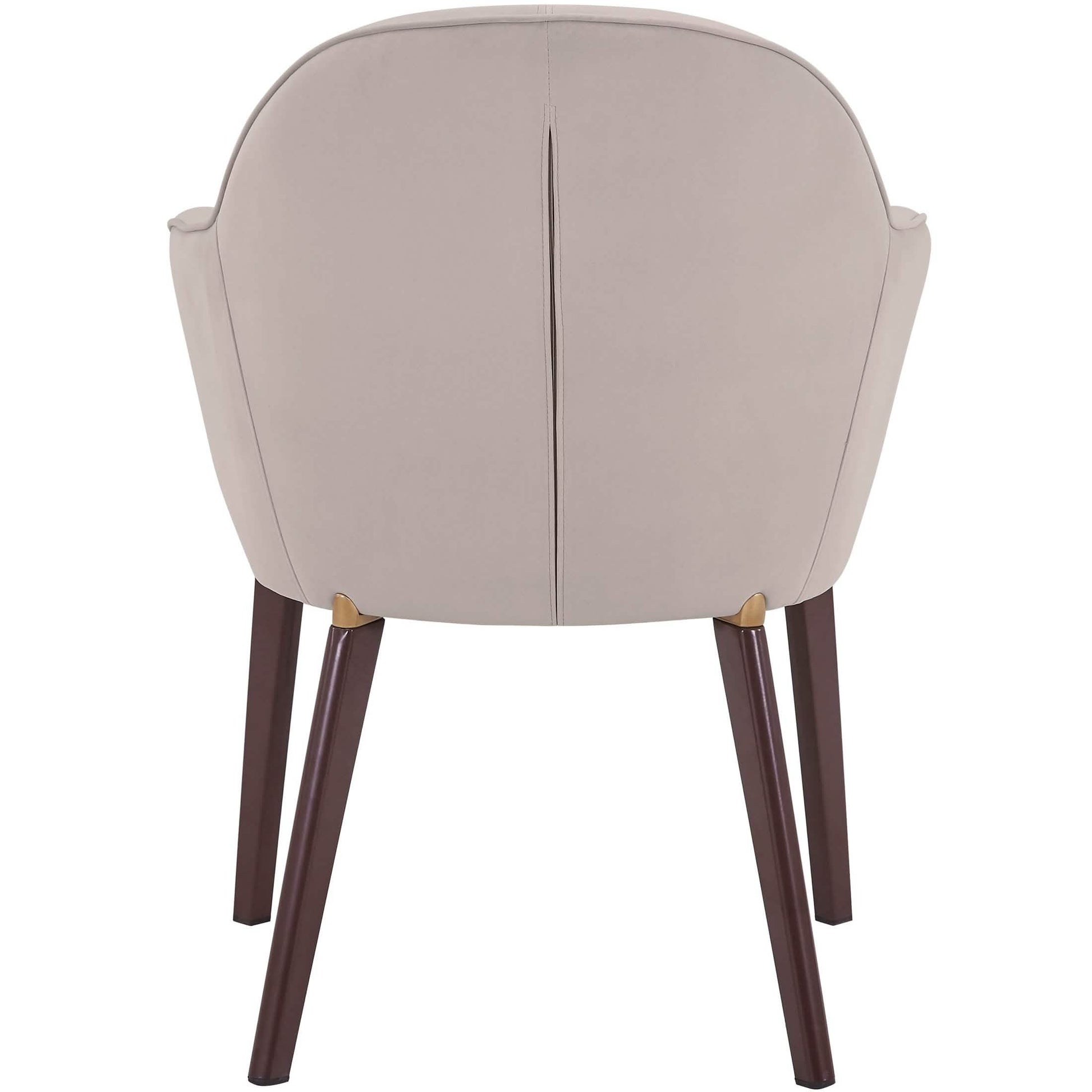Elias Dining Chair Upholstered in Leather/Velvet and Powder Coated Legs