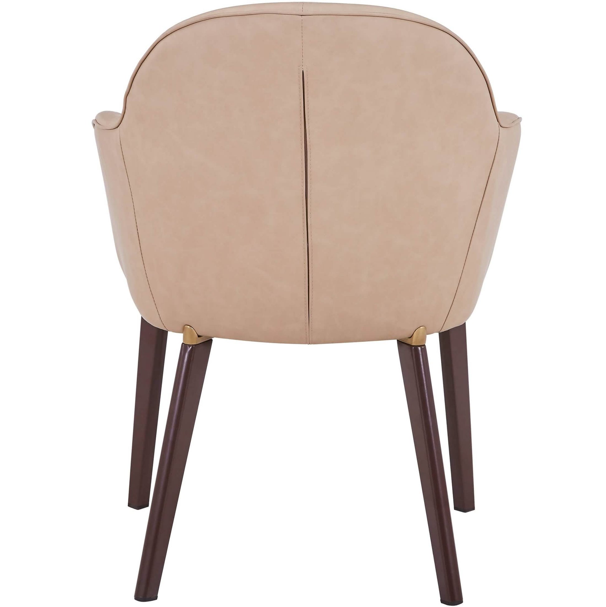 Elias Dining Chair Upholstered in Leather/Velvet and Powder Coated Legs