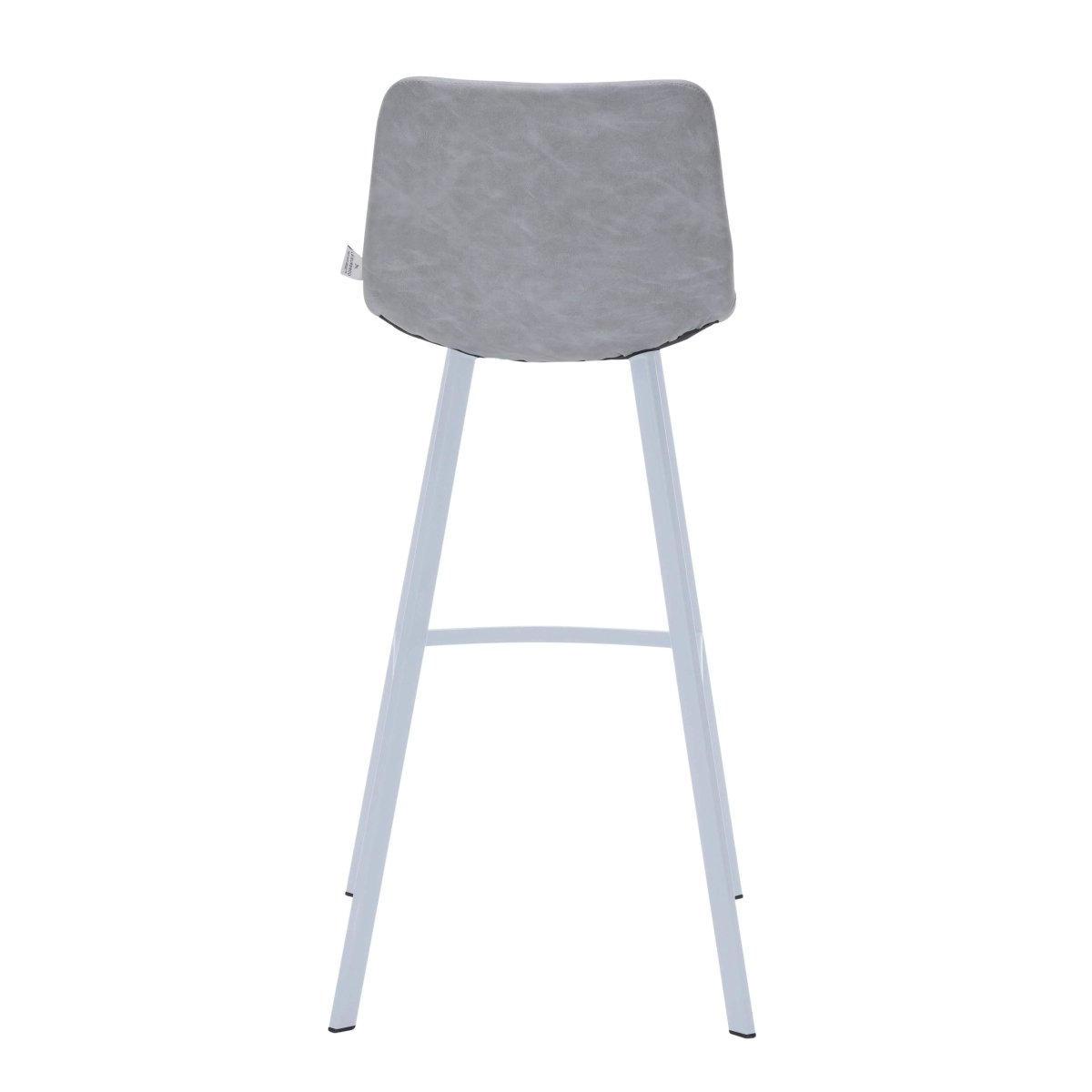 Elland 41" Leather Counter Height Barstool with Stainless Steel Legs and Footrest Set of 2