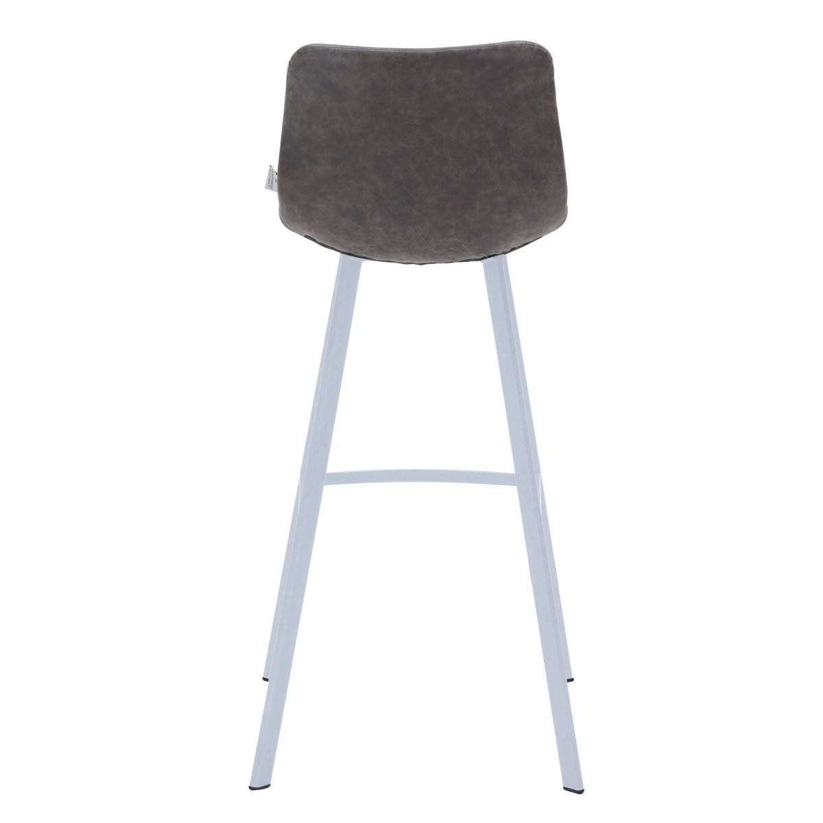 Elland 41" Leather Counter Height Barstool with Stainless Steel Legs and Footrest Set of 2