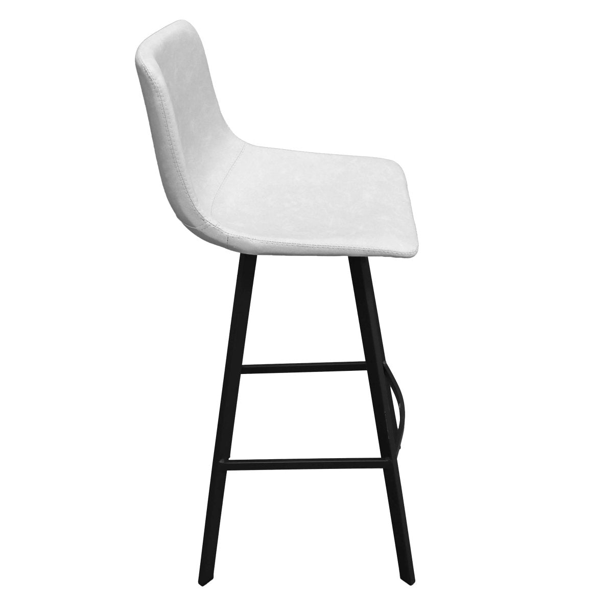 Elland 5 - Piece Bar - Height Dining Set with Round MDF Bar Table and Leather Bar Stools
