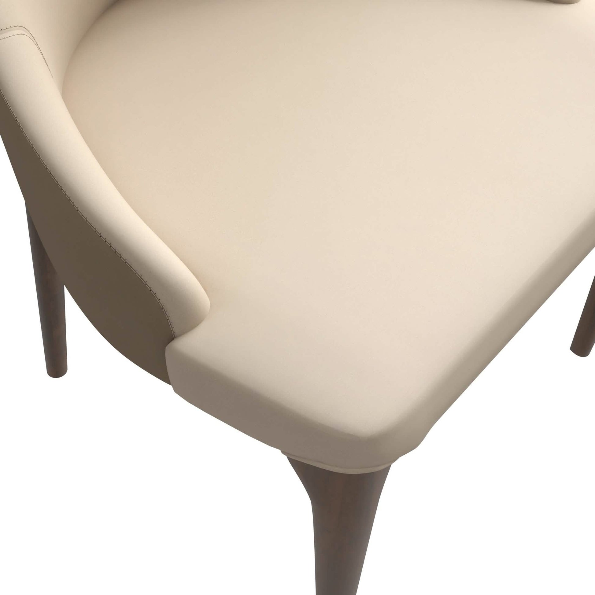 Elm Dining Chair with a Leather/Velvet Seat and a Two - Tone Color Design Backrest in Ash Wood