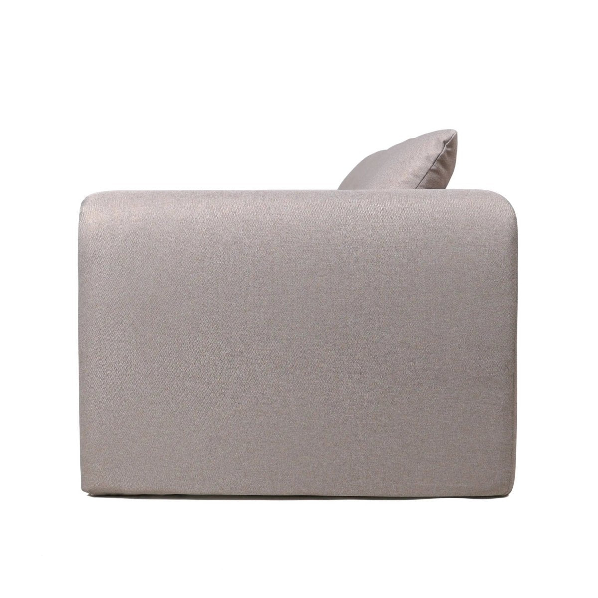 Ely Three - Seater Sofa Upholstered in Linen with Iron Frame and Removable Cushions