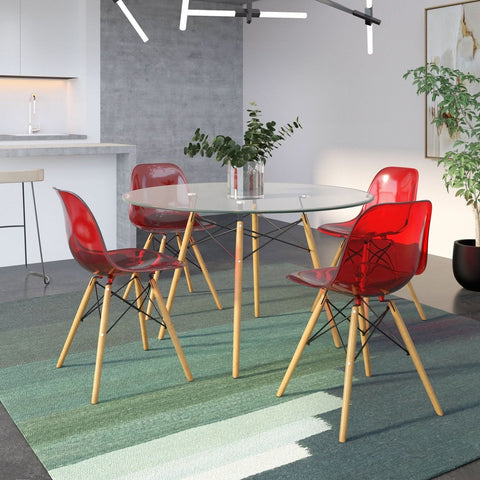 Dover Modern Dining Chair  Molded Side Chair Set of 4