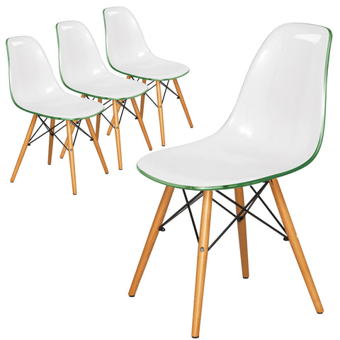 Dover Modern Dining Chair  Molded Side Chair Set of 4