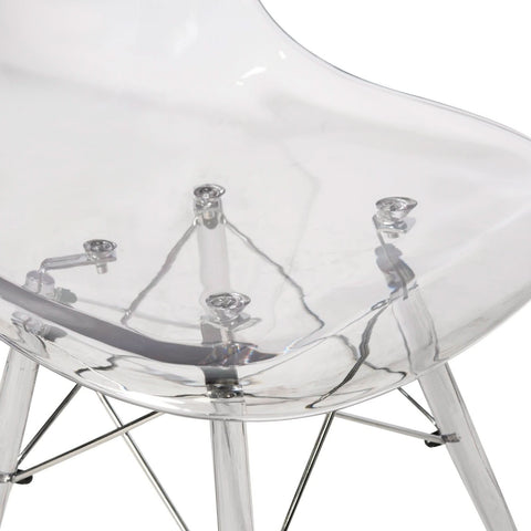 Dover Molded Side Chair with Acrylic Base, Set of 4