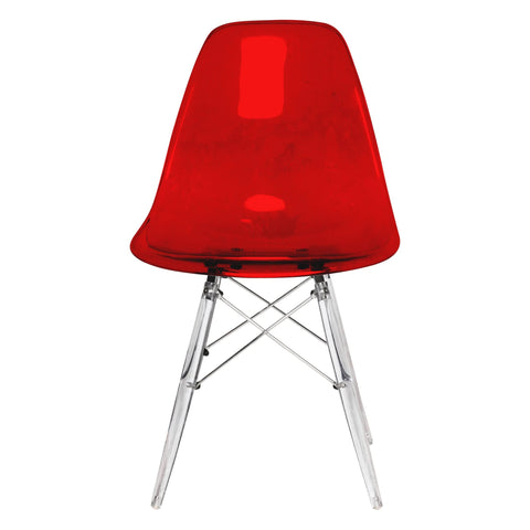Dover Molded Side Chair with Acrylic Base, Set of 4