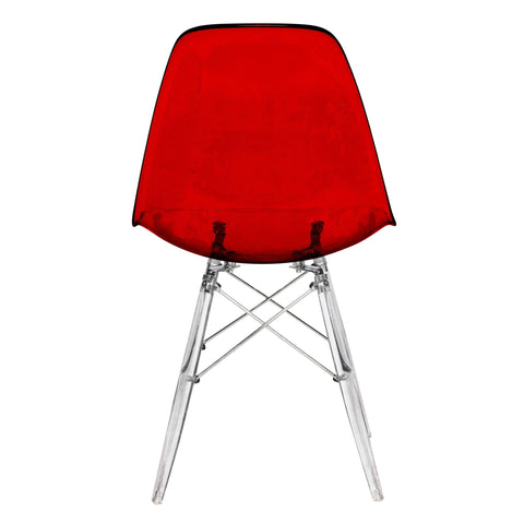 Dover Molded Side Chair with Acrylic Base, Set of 4