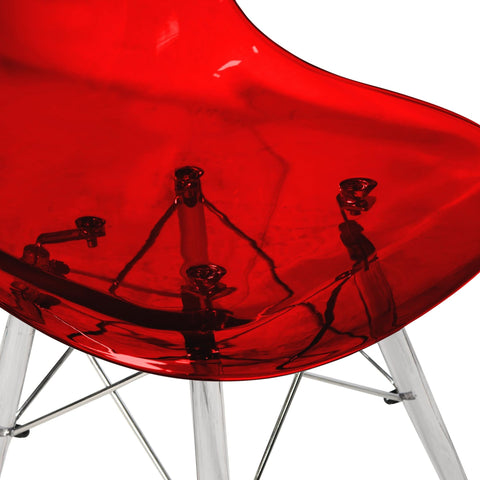 Dover Molded Side Chair with Acrylic Base, Set of 4