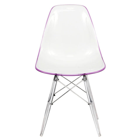 Dover Molded Side Chair with Acrylic Base, Set of 4