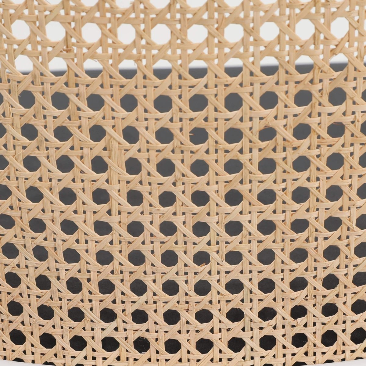Ervilla Mid - Century Modern Wicker Bar Stool with Fabric Seat and Black/White Powder Coated Steel Frame
