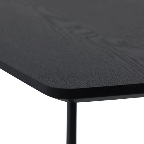 Elmwood Rectangular Coffee Table with Ash Wood Tabletop in Iron