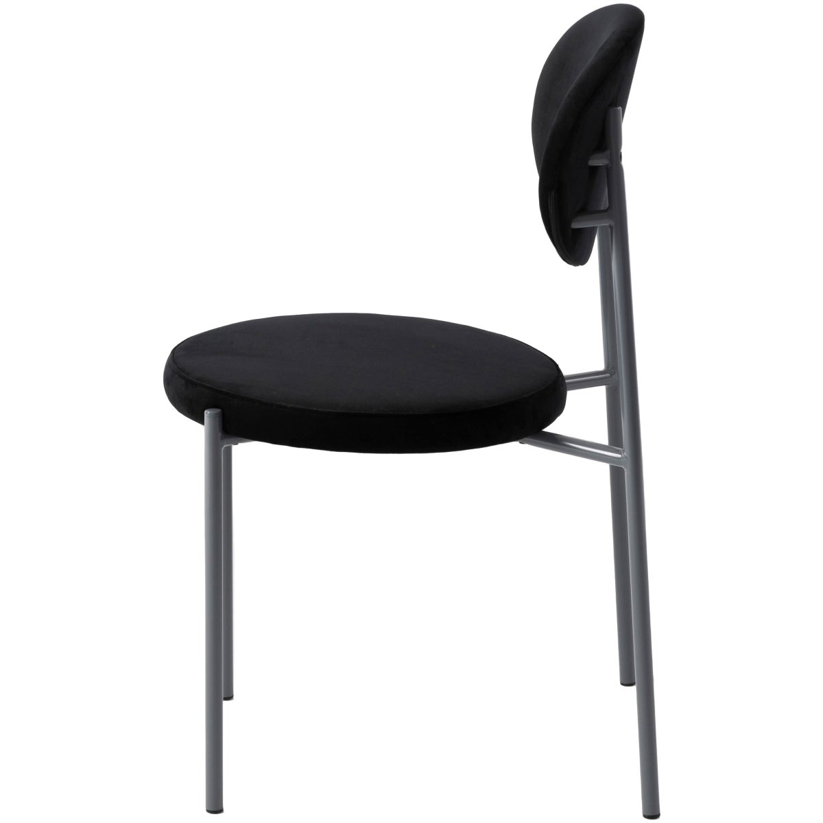 Euston Modern Upholstered Dining Chair with Round Wicker/Velvet Back Style