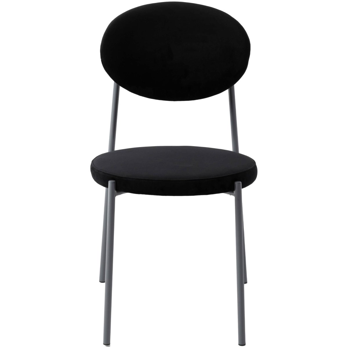 Euston Modern Upholstered Dining Chair with Round Wicker/Velvet Back Style