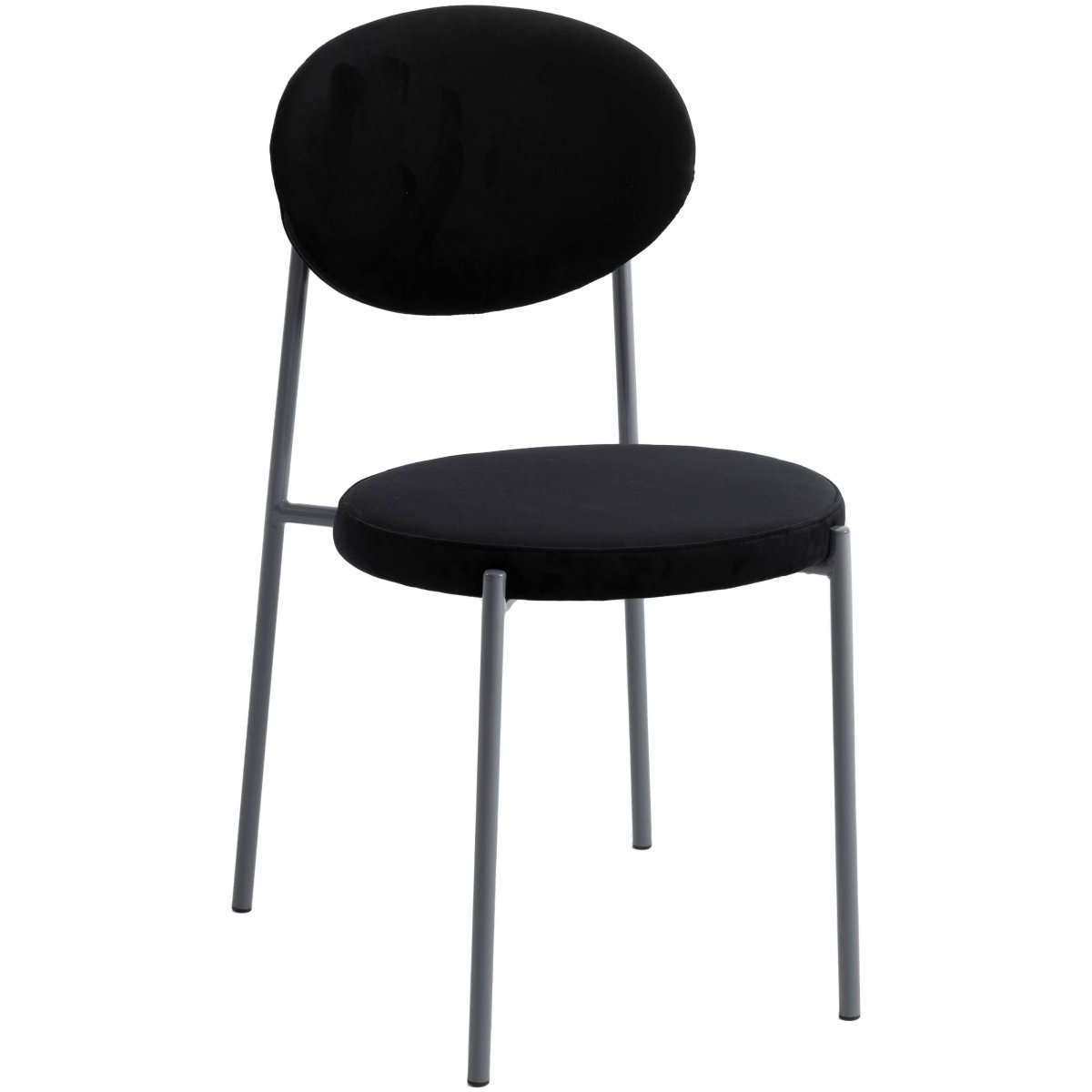 Euston Modern Upholstered Dining Chair with Round Wicker/Velvet Back Style
