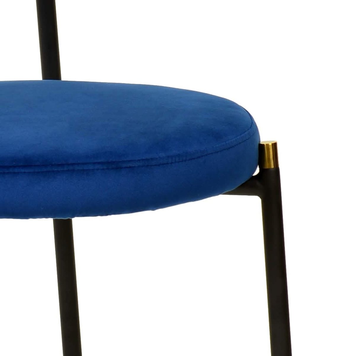 Euston Modern Upholstered Dining Chair with Round Wicker/Velvet Back Style