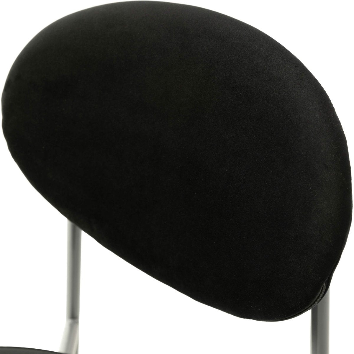 Euston Modern Upholstered Dining Chair with Round Wicker/Velvet Back Style