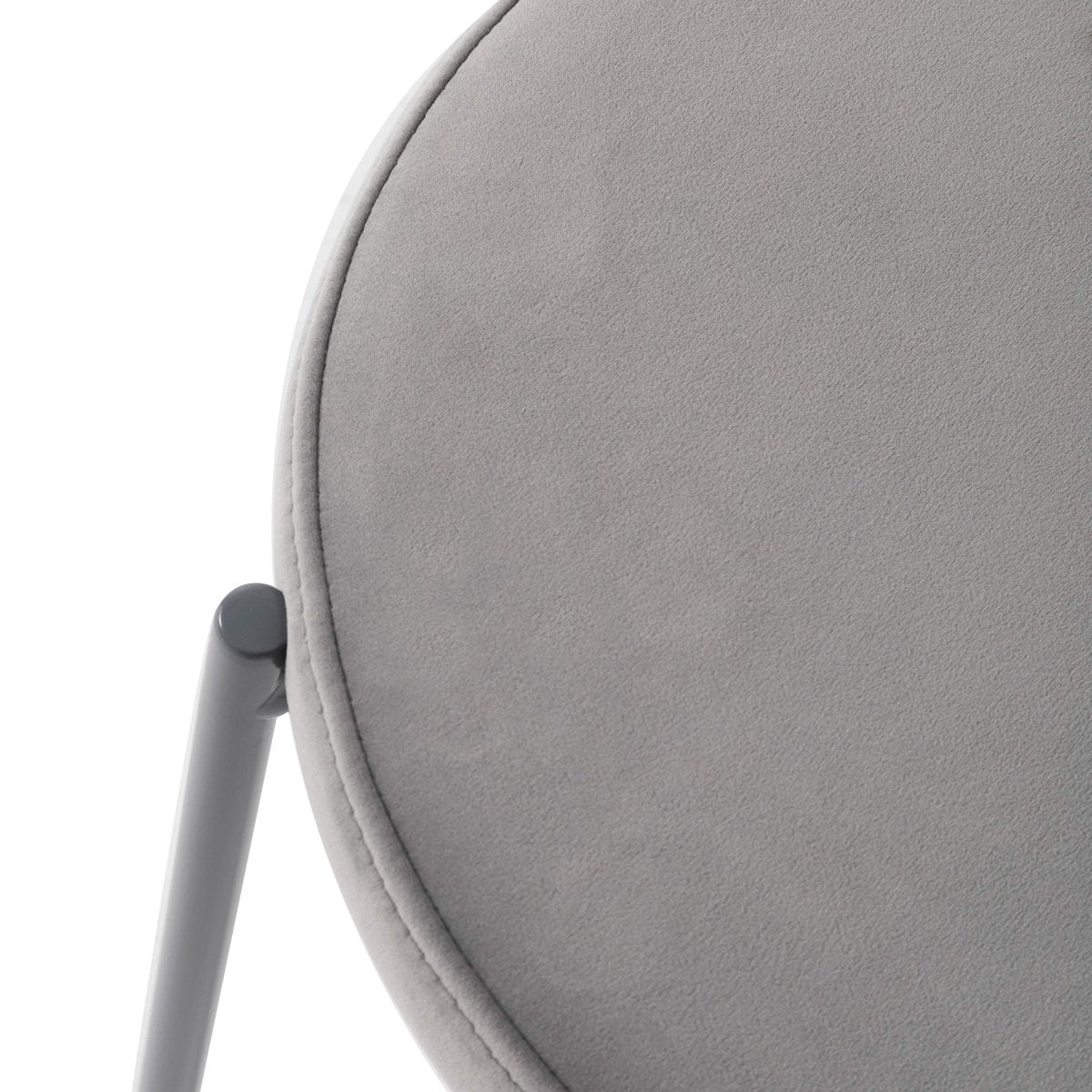 Euston Modern Upholstered Dining Chair with Round Wicker/Velvet Back Style