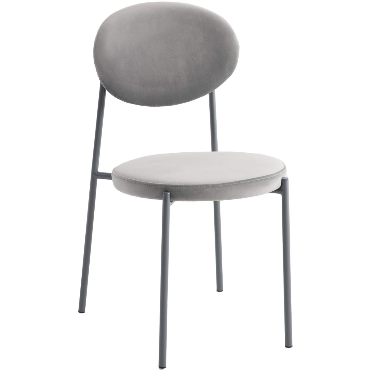 Euston Modern Upholstered Dining Chair with Round Wicker/Velvet Back Style