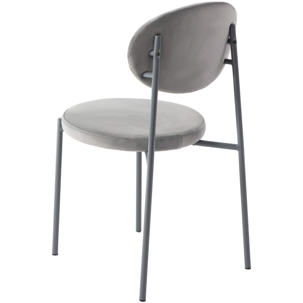 Euston Modern Upholstered Dining Chair with Round Wicker/Velvet Back Style
