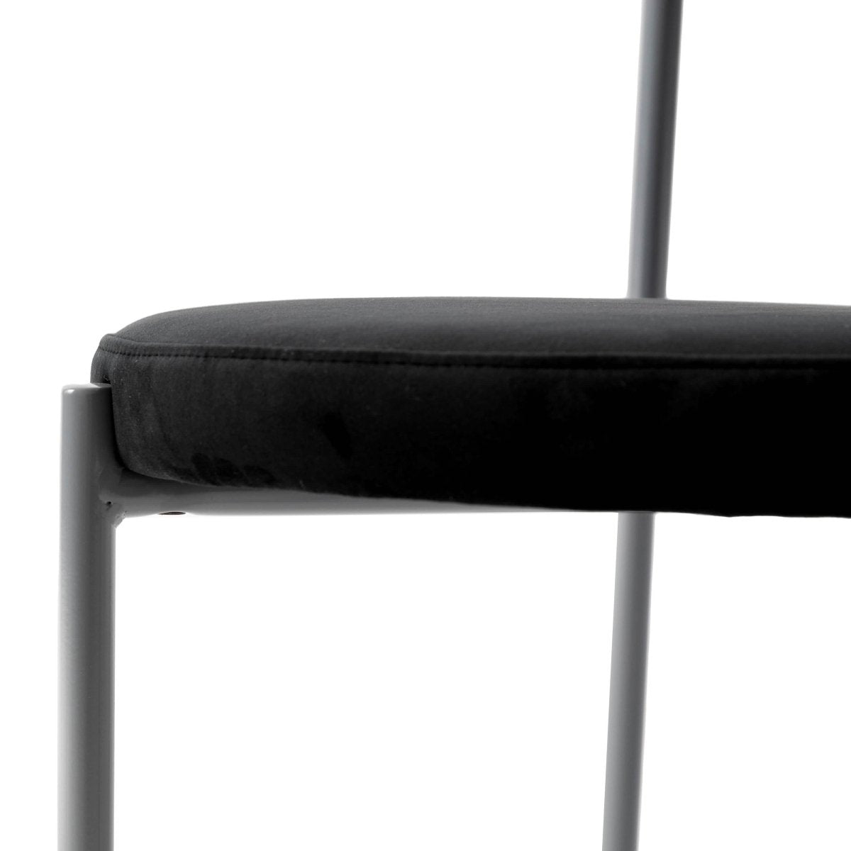 Euston Modern Upholstered Dining Chair with Round Wicker/Velvet Back Style